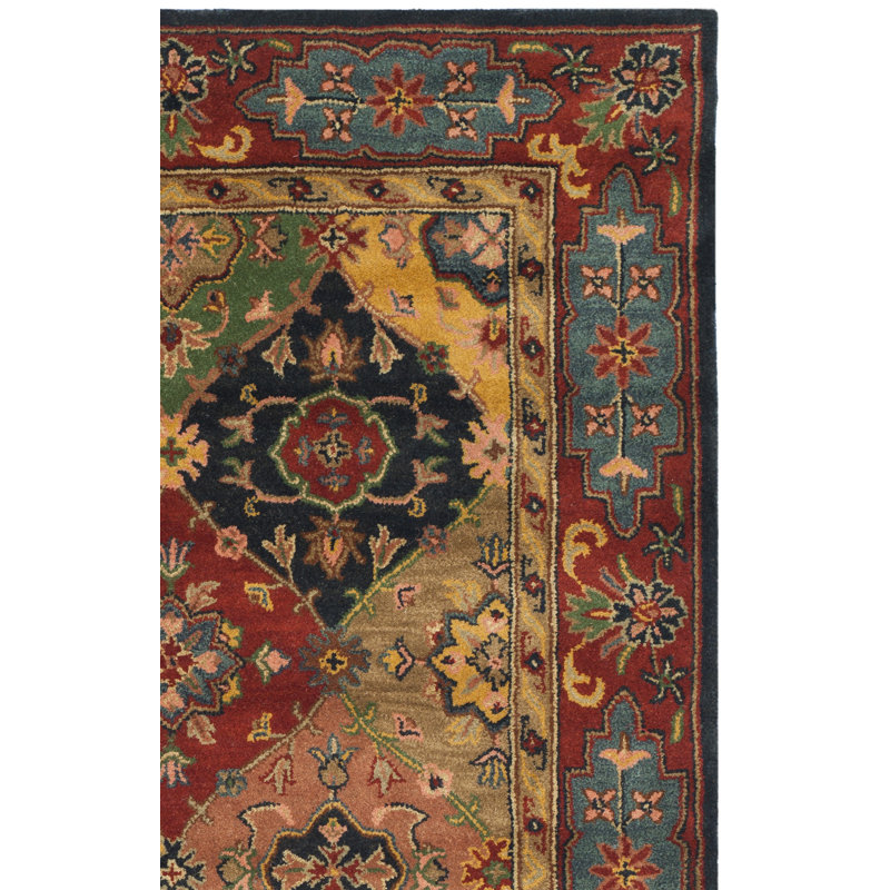 Tapis oriental en laine touffeté à la main Balthrop, Tapis de couloir 2 pi 3 po x 16 pi