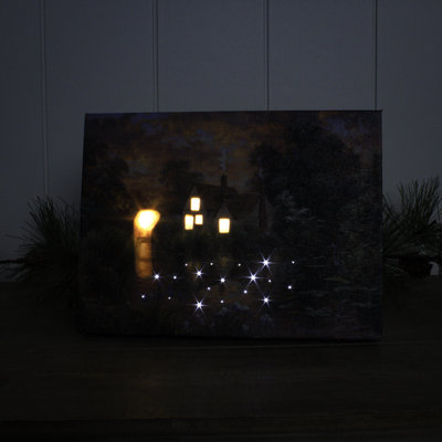 Elliana - Wetland Cottage 8x6 Lighted Tabletop Canvas