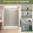 BCANHOME 56–60"W x 76"H Frameless Sliding Shower Door–10 mm (3/8") Tempered Glass | Stainless Steel Anti-Rust Hardware | Explosion-Proof Film, Easy-Clean Design, Smooth Sliding Performance | Clear & Stylish, Sturdy & Durable-130912928