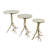 Rosalyn Aluminum Metal Side End Silver Accent Table with Textured Tree Branch Legs Set-1215542964