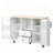 Kitchen Island with Locking Wheels, Portable Rolling Kitchen Island Cart