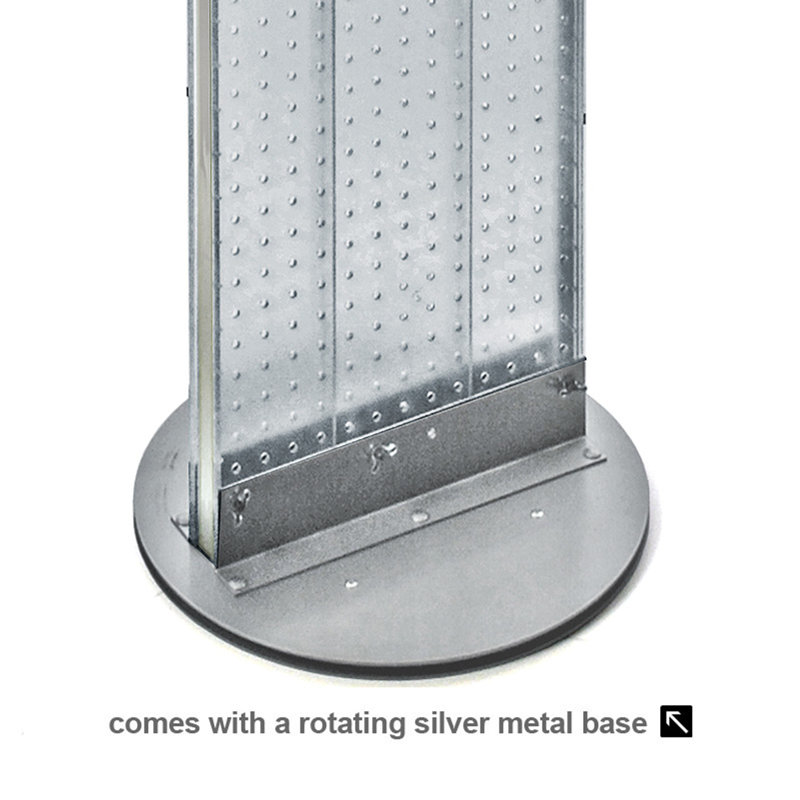 Orange Styrene Pegboard Floor Display with Revolving Base