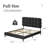 Aadi Upholstered Headboard, Platform Bed with Strong Wooden Slats Support, Two Bed Forms Design-708114366-708114365