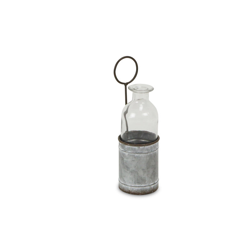 Ensemble de 2 bouteilles décoratives en métal 4 slots Swanner
