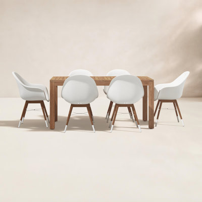 Anautica 93" Eucalyptus Patio Dining Set