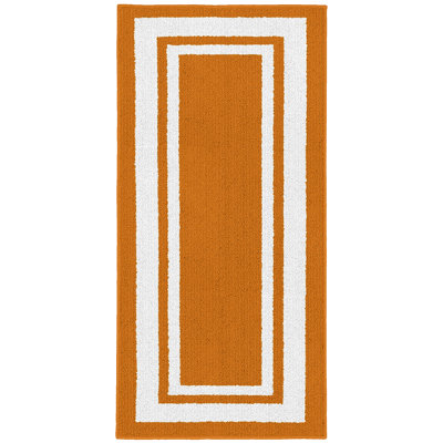 Tapis orange / blanc Ertan