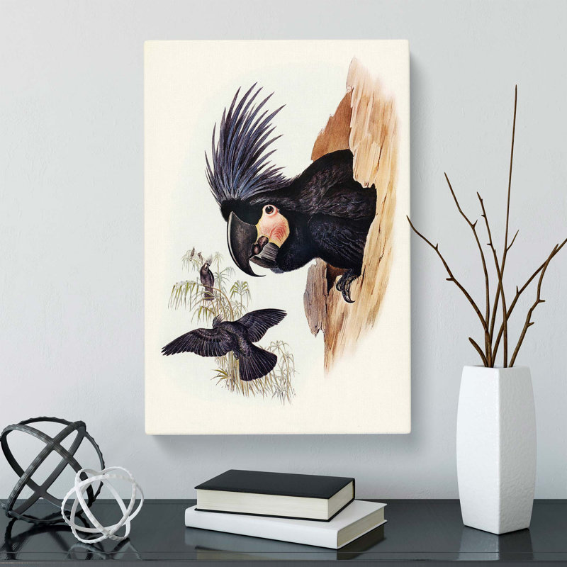 Great Palm-Cockatoos by Elizabeth Gould - Wrapped Canvas, 76cm H x 50cm W x 3cm D