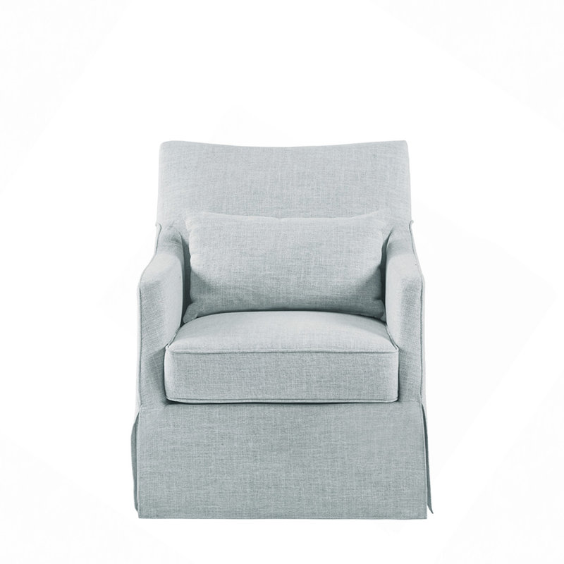 Chaise pivotante, Polyester bleu clair