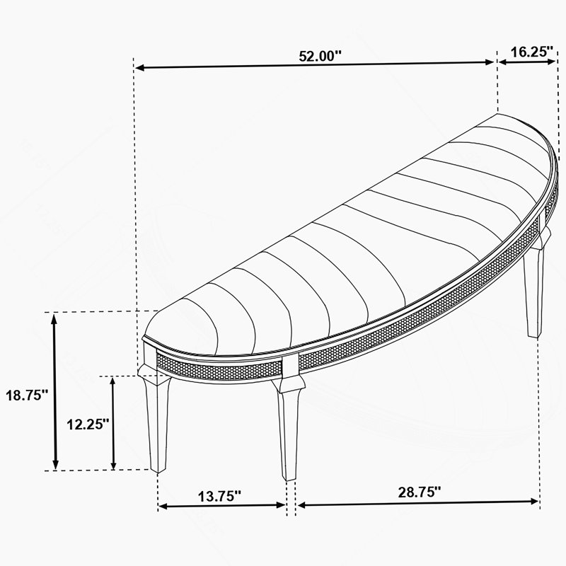 Banc incurvé Colwood