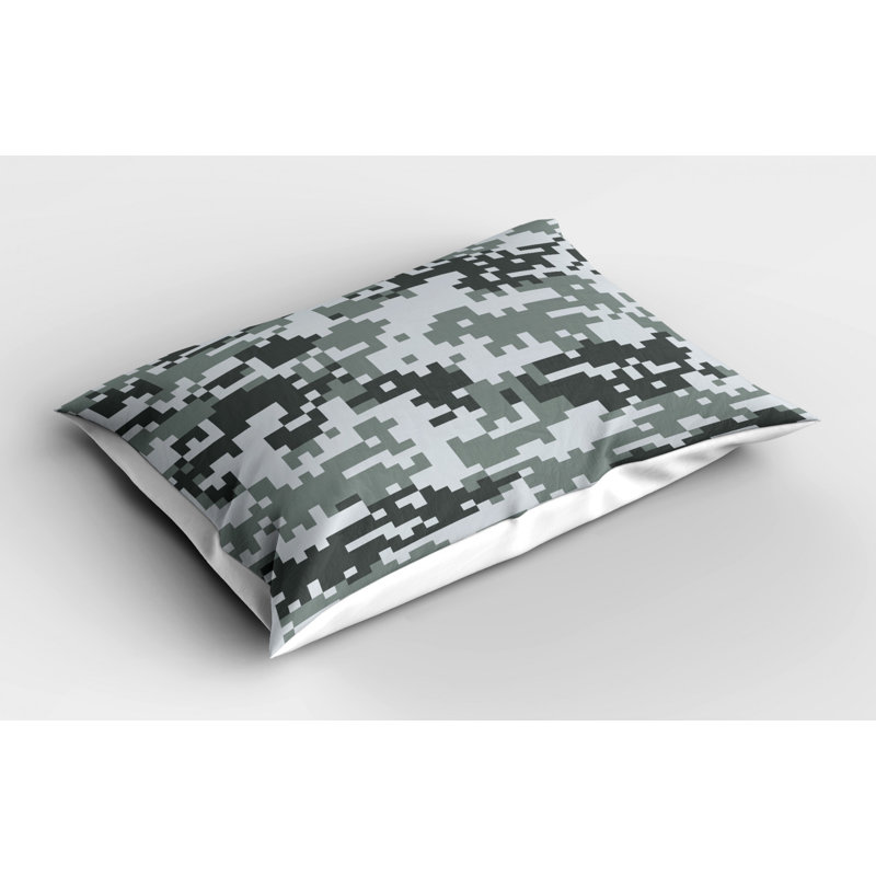 Camo Polyester Abstract Sham Set, Twin