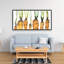 Aquarelle, carottes, reproduction sur toile