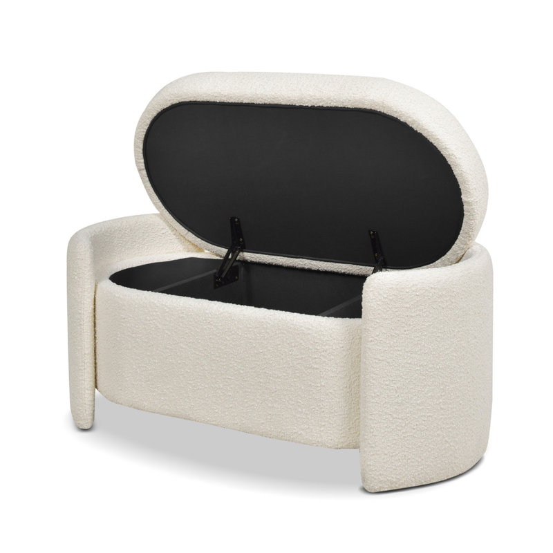 Banc de rangement ovale rembourré ovale Fuji
