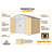94.9 in. W x 90 in. D Metal Storage Shed