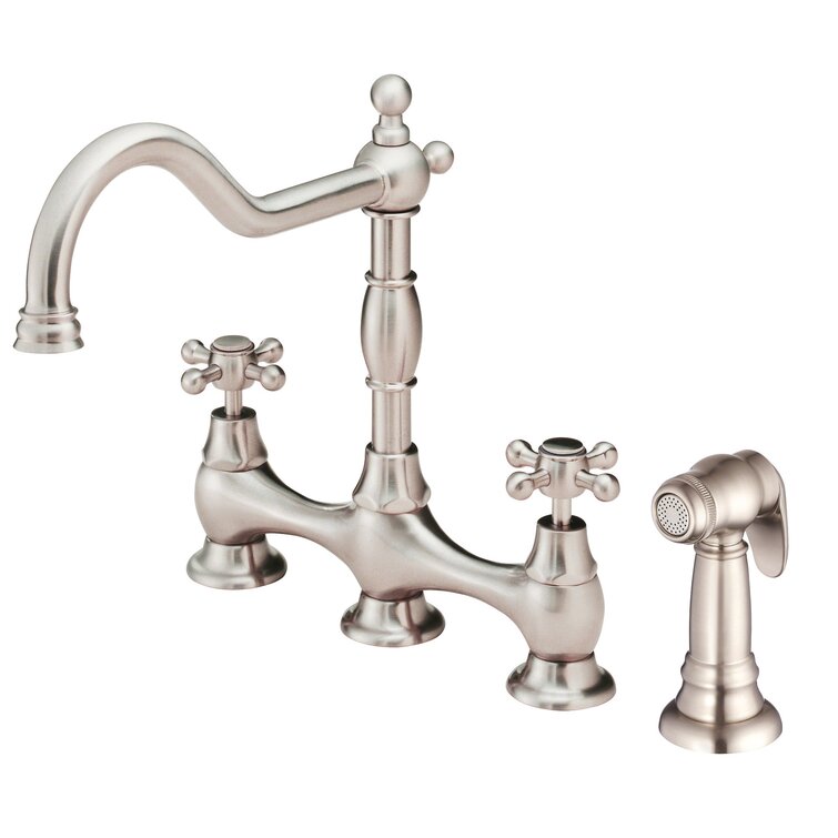 Opulence Bridge Faucet with Side Spray