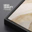 «Modern Neutral Geometric Abstract with Gold Accents», reproduction d'art encadrée sur toile, 2 pièces-124795321-124795322
