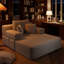 Très grand canapé-lit en velours côtelé moelleux (modèle Dorn): canapé-lit convertible avec poches de rangement, livré avec 3 coussins moelleux.-2056446167