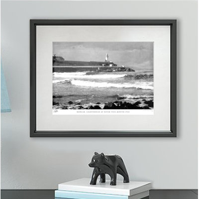 Redcar, Lighthouse At River Tees Mouth 1925 - Single Picture Frame Print