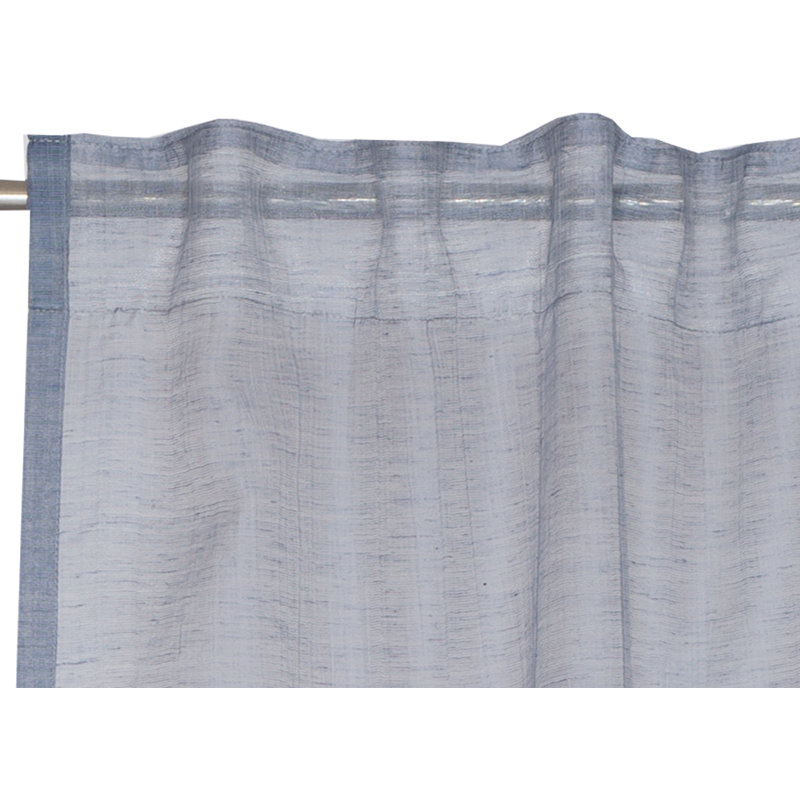 Elegante Sheer Curtain Single Panel, Blue
