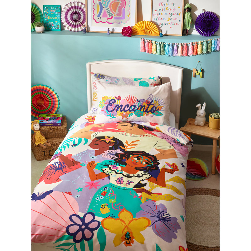 Encanto Single 100% Cotton Duvet Set-100%Cotton 132 TC