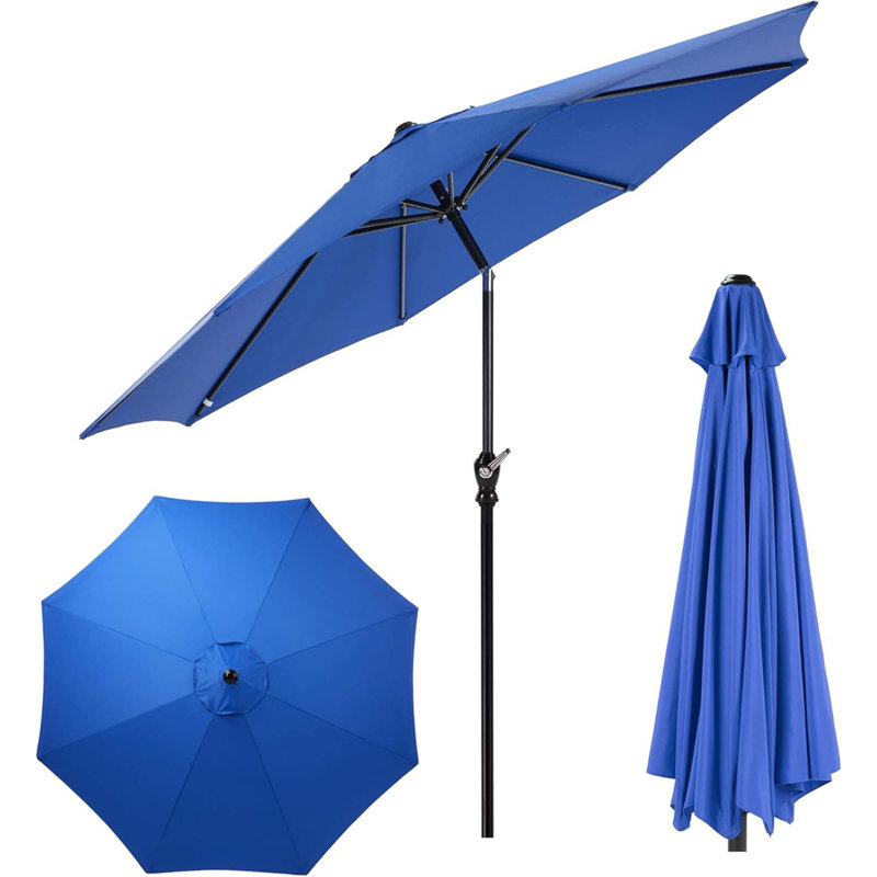 Parasol d'extérieur 9 pi 9 pi, Bleu