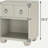 Grey 1-drawer Nightstand