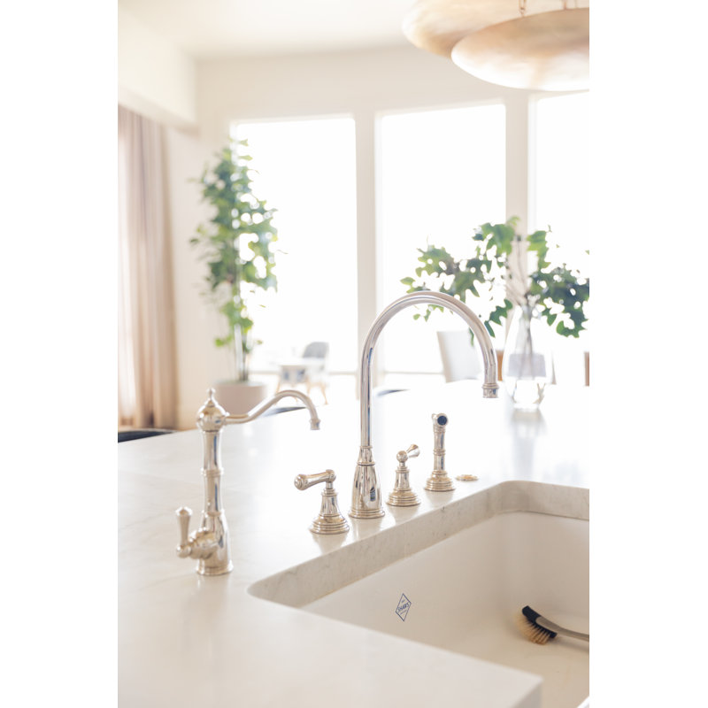 Edwardian™ Perrin and Rowe® Single Handle Kitchen Faucet, Satin English Gold