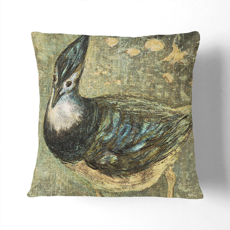 Kievit Bird Scatter Cushion with Filling, 55cm H x 55cm W x 20cm D, White