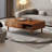 Vintage solid wood carved coffee table