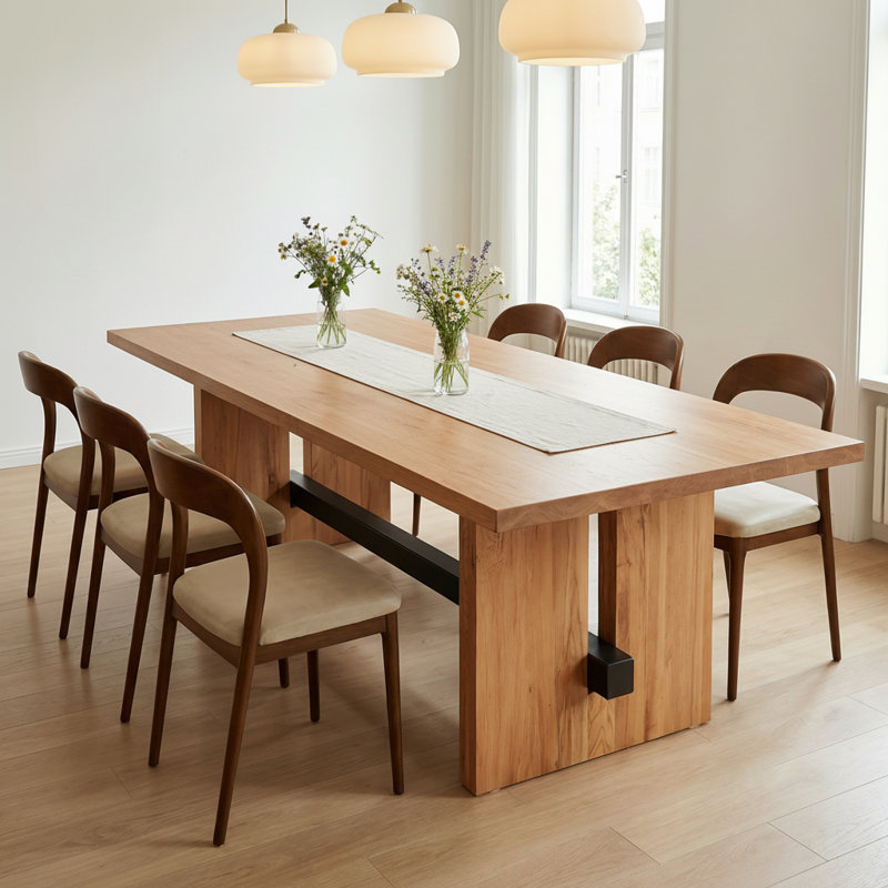 Ensemble de table de salle à manger 9 personnes, H 29,53 po x l 86,61 po x P 35,43 po