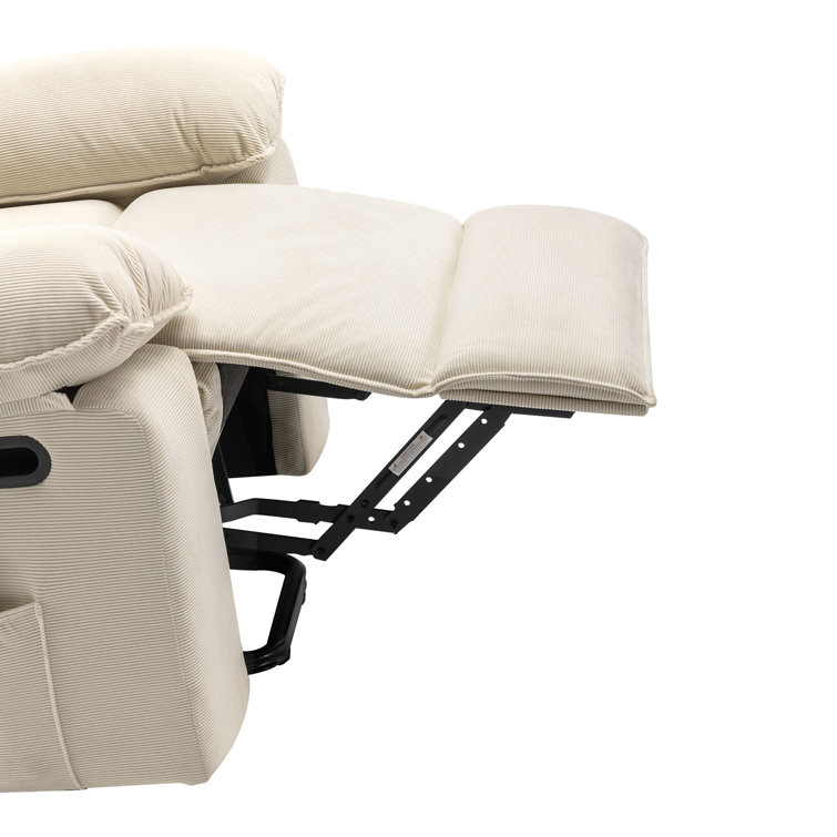 Emmaclaire Upholstered Lift Assist Recliner Latitude Run Body Fabric: Beige 100% Linen