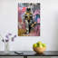 Astronaut With Teddy Bear Colorful Contemporary Bear Urban Wall Art Print by Mykola Kuryliuk - Wrapped Canvas Print-1301797829