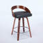 Ensemble de 2 tabourets de bar, tabourets de bar pivotants à dossier bas, chaises de bar en bois avec coussin moelleux, siège d'une hauteur de 25 po (noir, comptoir de 25 po)