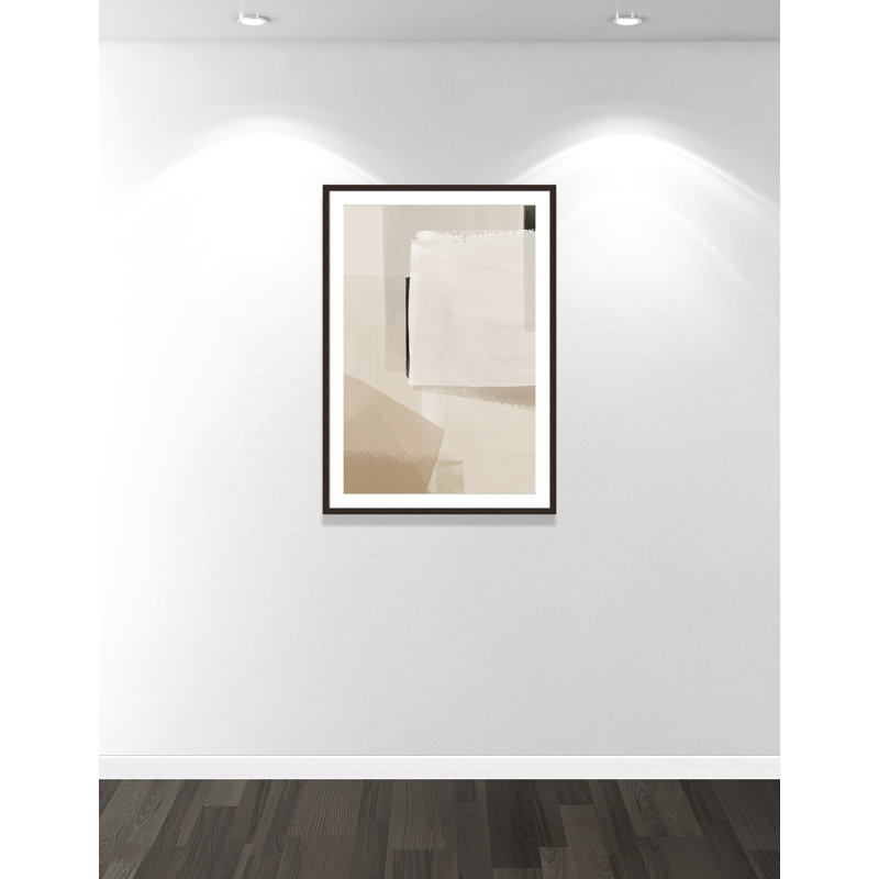 Imprimé calme et géométrique par Hazel J, 29.5'' W x 41.5'' H, Matted Print, Open Grain Walnut