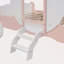 Lit de voiture avec couronne Princess, lit plateforme en bois avec escalier-985767942
