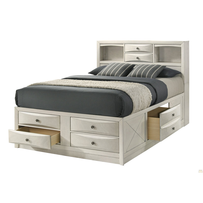 1pc très grand lit avec rangement intégré, Très grand lit