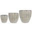 Pot de fleurs en rotin de poly avec insert en polypropylène, ensemble de 3-1103481345