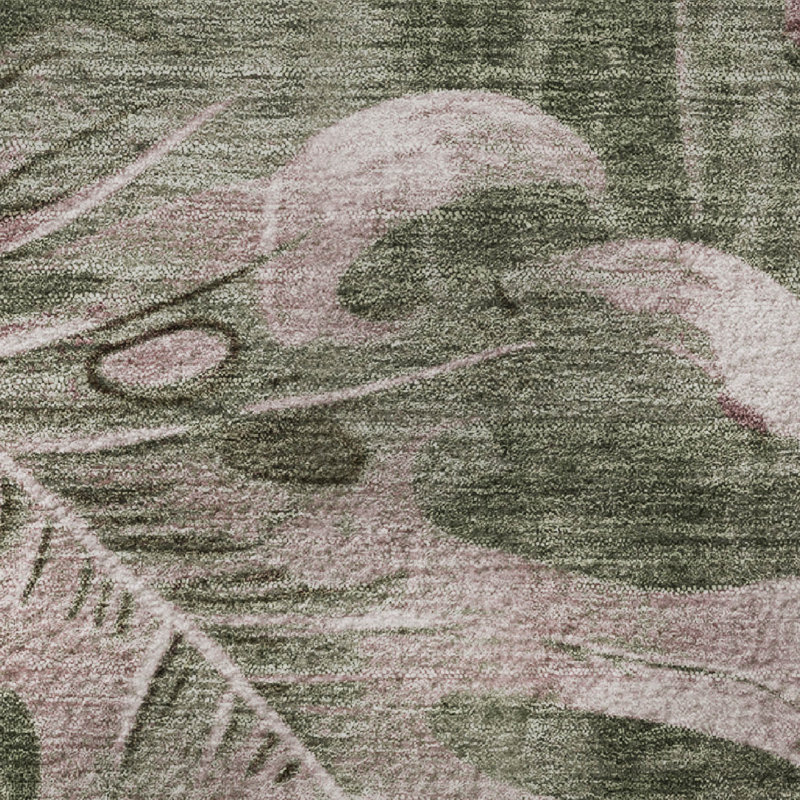 Tapis floral de qualité supérieure lavable à la machine AMF1887, Rectangle 8' x 10'