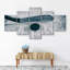 "Hockey Stick & Puck On The Ice Sports", art moderne sur toile 5 pièces