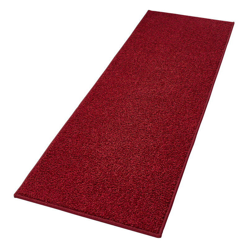 Pure Tufted Red Rug, Runner 80 x 300 cm