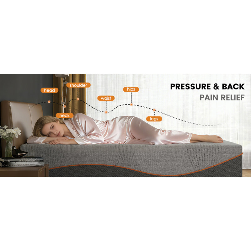 Très grand matelas, matelas en mousse viscoélastique de 10 pouces, sans fibre de verre, sensation moyenne, couches de refroidissement respirantes, matériaux sécuritaires certifiés