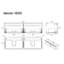 Meuble-lavabo gris exclusif de 60 po avec lavabo à surface solide gris, meuble-lavabo mural flottant pour salle de bain moderne, lavabo une pièce gris SANS drain, pré-assemblé