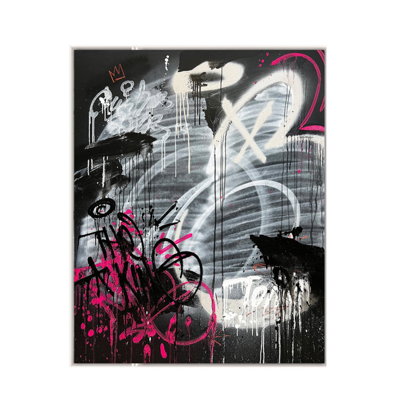 Velora Single Picture Frame Painting on Wood, 110 cm H x 80 cm W, White