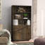 Bibliothèque en bois avec tiroirs et armoire Dazani