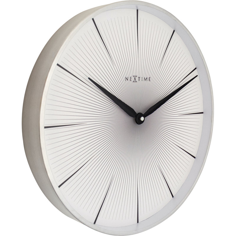 Metal Wall Clock, White
