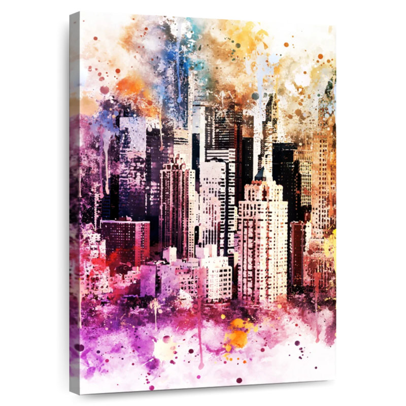 Aime Times Square Skyscrapers, 39" H x 26" W