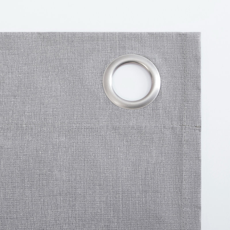 Cameron Thermal Insulated 100% Blackout Grommet Curtain Panel, 50" W x 95" L, Silver Grey