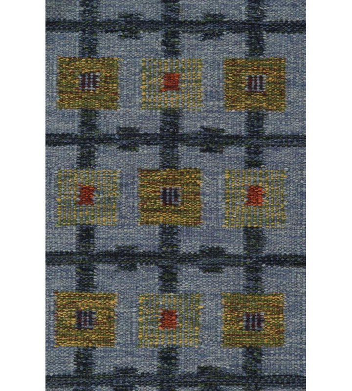 Scandinavian Wool Geometric Area Rug, Runner 3' x 8'