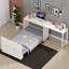 Lit escamotable avec bureau à position réglable et coussin pliable-66796760