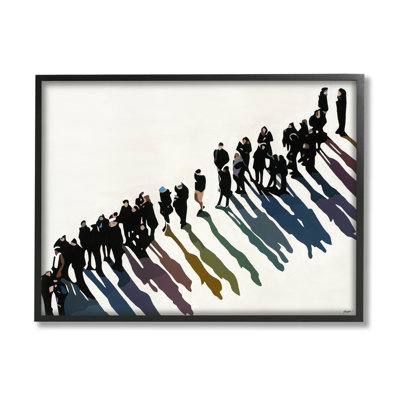 " People Walking In Line Rainbow Tone Shadows " by BethAnn Lawson