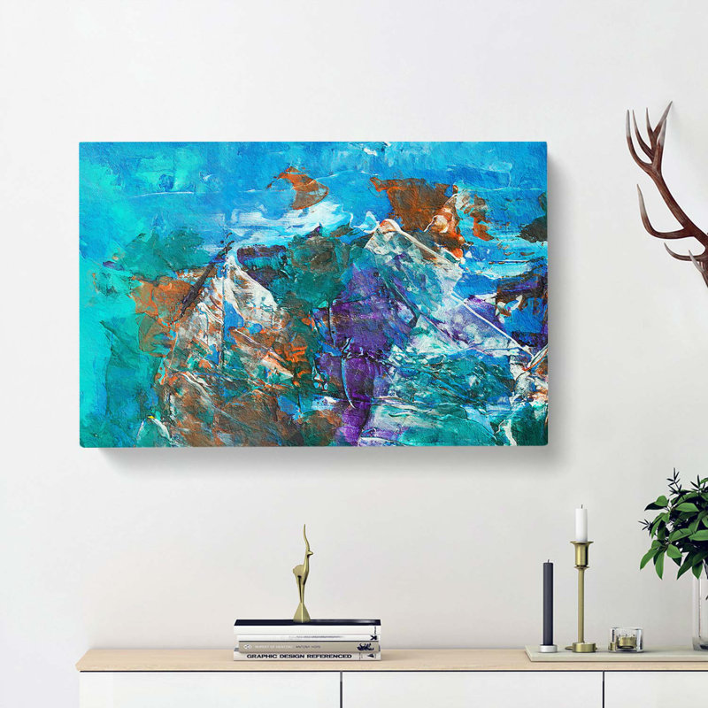 Abstract Art Painting Vol.273 - Wrapped Canvas, 50cm H x 76cm W x 3cm D